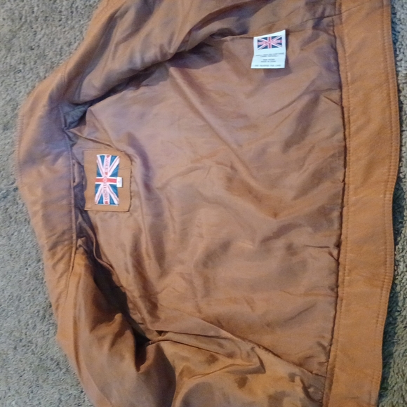 Camel Faux Leather Jacket - Picture 4 of 5